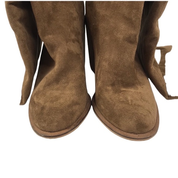 MI.IM Saint Slouch Knee Length Boots Suede Slip On Women’s Sz 9 Camel - Picture 10 of 14